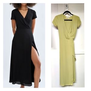 Aritzia Babaton Slit Wrap Dress - S